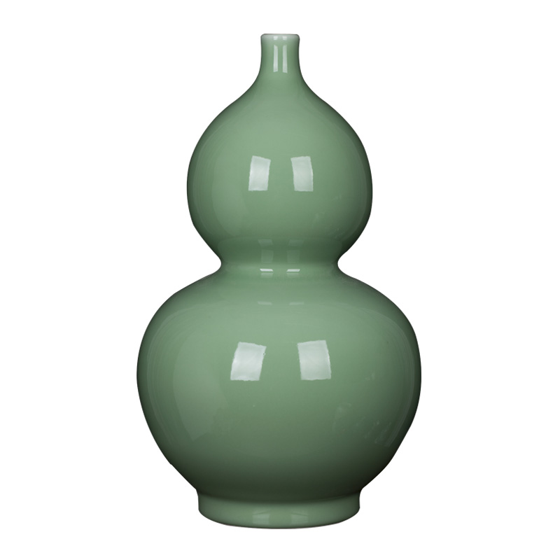 Jingdezhen ceramic new Chinese shadow celadon vase rich ancient frame a China flower adornment furnishing articles to the living room