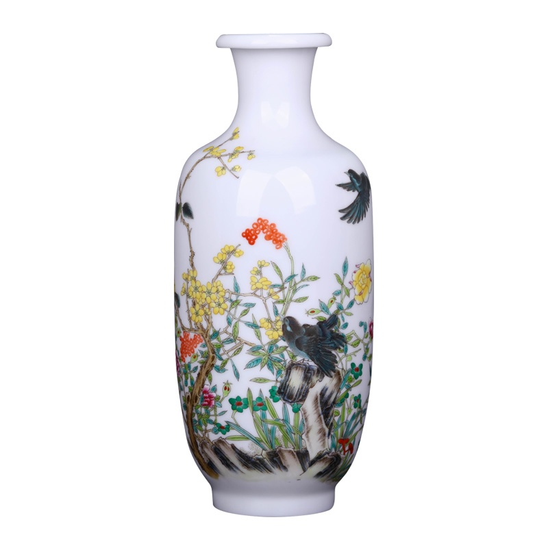 Jingdezhen ceramic hand - made vases, flower arranging decorations furnishing articles of new Chinese style living room porch craft porcelain decoration