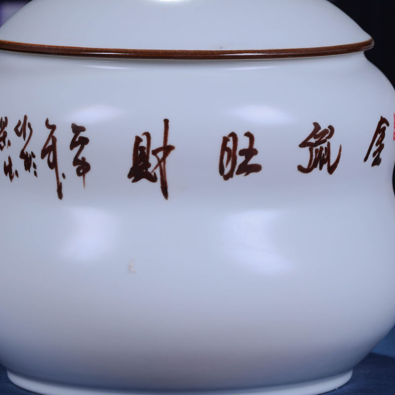 Jingdezhen ceramics hand - made tea cake box general large puer tea cake tin, white tea cake box