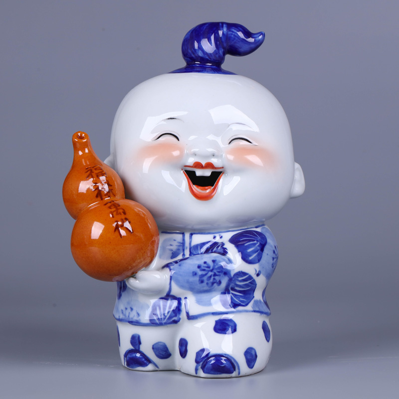 Jingdezhen ceramic new Chinese style household wine accessories furnishing articles sitting room porch creative arts and crafts porcelain