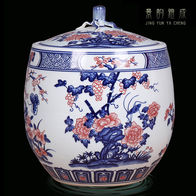 Jingdezhen blue and white youligong ceramic vase decoration restoring ancient ways furnishing articles of new Chinese style household porcelain decoration in the sitting room