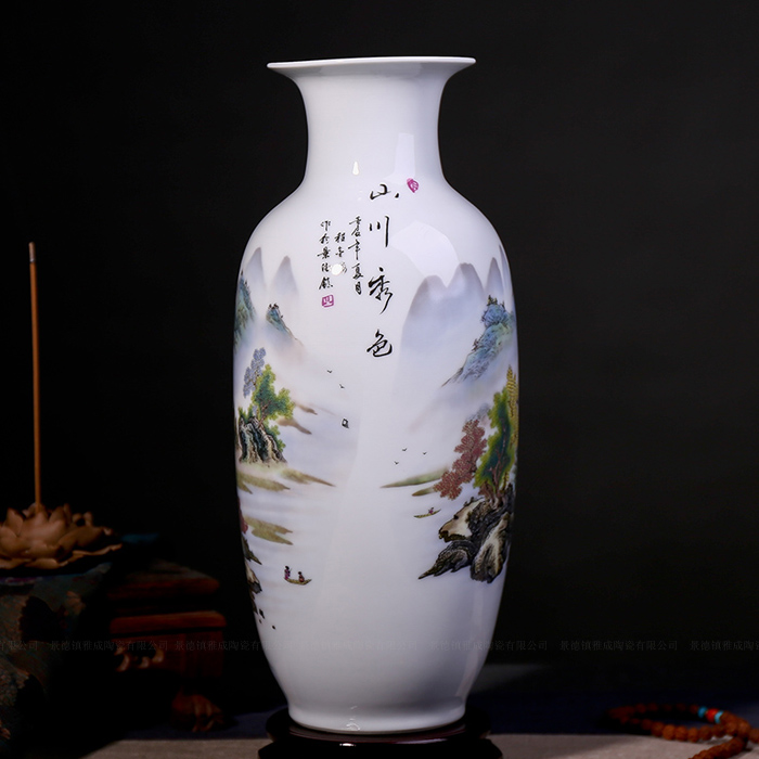 Jingdezhen ceramics vase interior furnishing articles sitting room decoration new classic retro hydroponic lucky bamboo vase