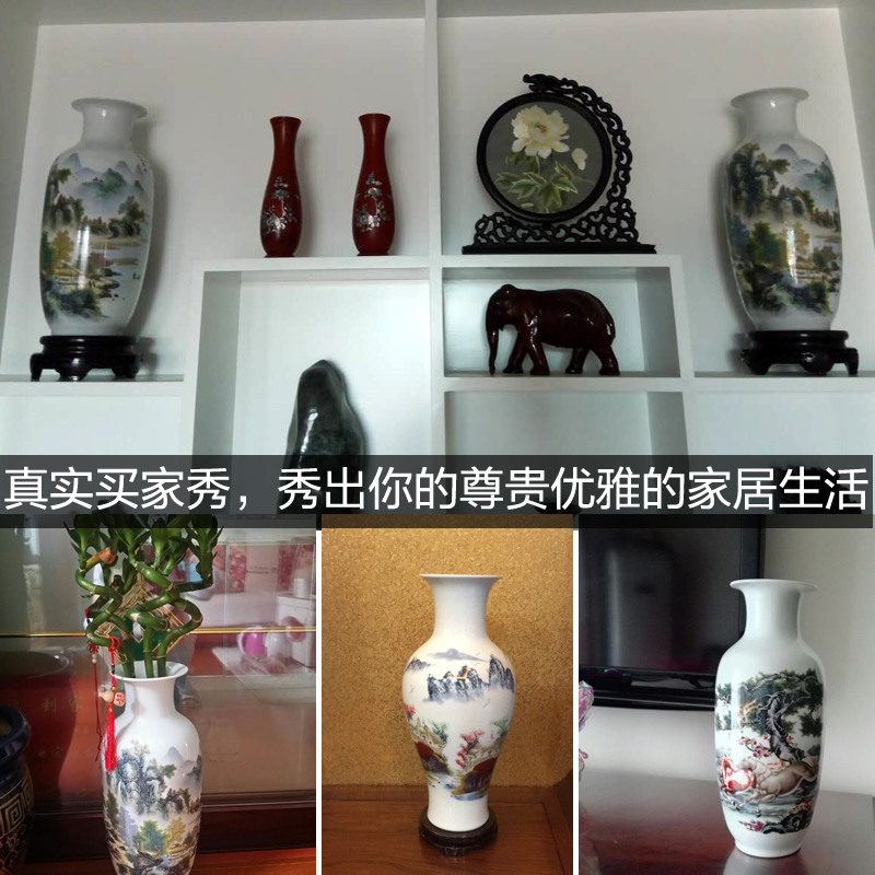 Jingdezhen ceramics vase interior furnishing articles sitting room decoration new classic retro hydroponic lucky bamboo vase