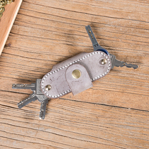 DIY Materials Bag Retro Mist Wax Leather Key Buttoned Head Layer Cow Leather Yourself Hand Stitches Support Lettering On Lettering