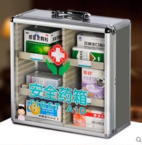 Factory direct medicine box Medicine cabinet safety family medicine wall-mounted medicine box storage box Aluminum alloy lock E007
