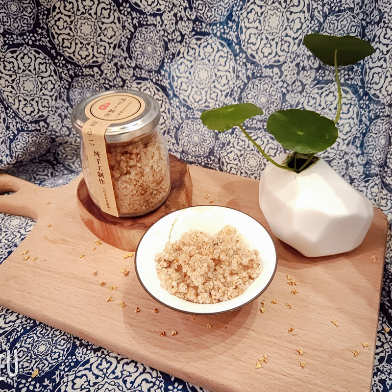 jia ou tiancheng special white granulated sugar, sweet-scented osmanthus, sugar sauce, brewed tea, and jam