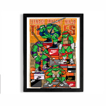 Many ins illustration Ninja Turtles trendy shoes trendy people home study trend decoration hanging wall decorative painting picture frame painting