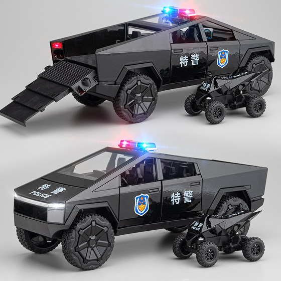 Large alloy Tesla pickup police car toy boy police 110 off-road vehicle model small car toy car
Large alloy Tesla pickup police car toy boy police 110 off-road vehicle model small car toy car
