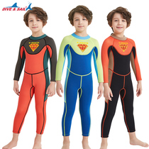 Children wetsuit thickened 2 5mm Siamese warm swimsuit swimwear water sports winter swimwear 18817