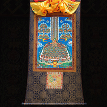 Glu Zi grain field mineral pigment micro-spray Thangka Tibetan tantric high-definition custom Buddha statue Bodhisattva fine frame portrait