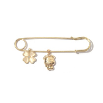 12 Zodiac Niu Baby Pregnancy Anxie Evil Pin Four Leaf Clover Joker Sweater Cardigan Pin Clothes Brooch