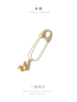 Buddhist little monk fashion clothes fixed pin buckle brooch female best friend cartoon deer corsage pregnant woman pin safety