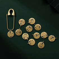 12 Constellation Brooch Cartoon Lion Corsage Fashion Joker Personality Womens Sweater Pin Button Clothes Decoration Japan and Korea