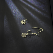 Simple U-shaped universal pin anti-light brooch female natural safety buckle pearl pendant small drip converter