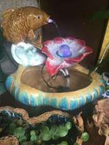 (Liangli Pavilion pottery)Fountain running water Desktop desktop fish tank Small fish tank Ceramic art turtle tank