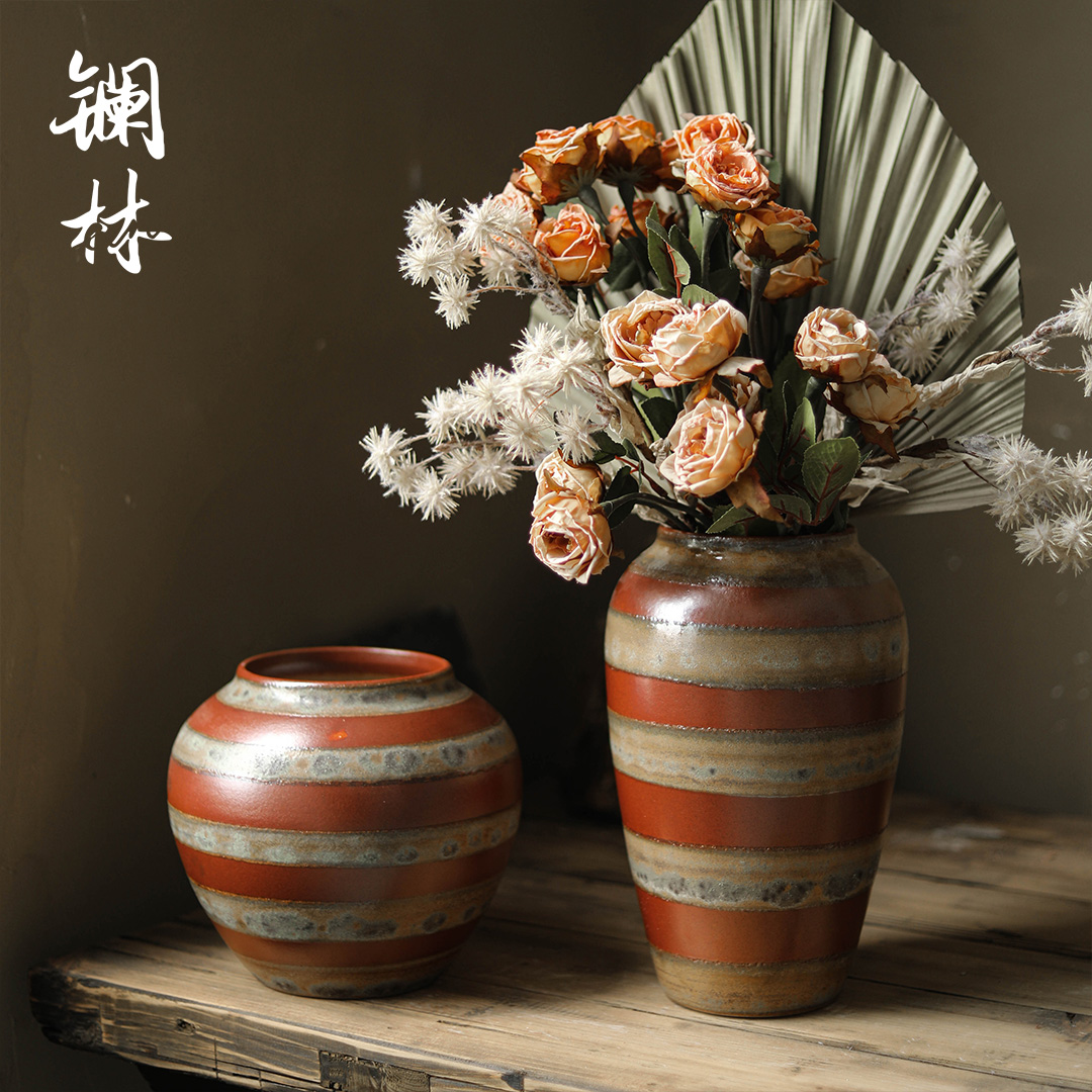 Mesa of new Chinese style ceramic vase national wind restoring ancient ways is the living room table flower decoration decorative vase furnishing articles of home stay facility