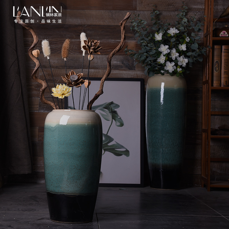 Jingdezhen ceramic European vase landing large I and contracted sitting room porch simulation flower vases, flower arranging furnishing articles