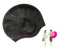Adult child waterproof silicone ear protection swimming cap for men and women with long hair large elasticity does not take the head comfortable and efficient warmth