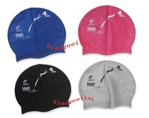 Male And Female Adults Children High Play Waterproof Silicone Swimming Cap Cap Without Lepper Comfort Corrugated Printed Fashion Anti Chlorine