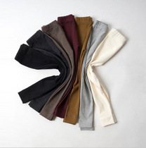 2021 autumn candy color cotton girl leggings childrens trousers Joker boy baby slim long pants