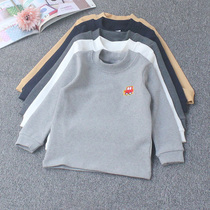 Boy half high collar base shirt cotton 2020 autumn and winter New thick children Middle collar T-shirt baby