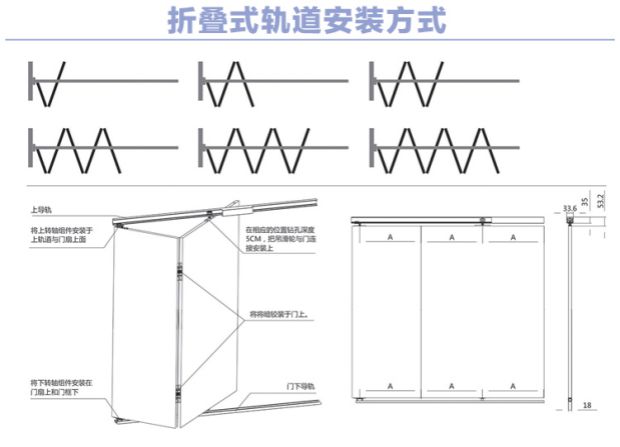 贸驰 活动屏风隔断 折叠门吊轨 推拉门滑轨 万向移门轨道xw002-g