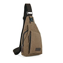 New mens chest bag Han version Trend casual Canvas Mens Bag Small Bag Mens Slanted Satchel single shoulder bag Chest Front Tide Bag
