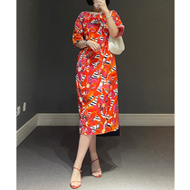 AnnaLemon into the rich space hidden deep heart red cotton pullover dress