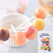 Japanese imported candy Akiyama fruit 5 flavors of fruit lollipop children snacks 50g 5