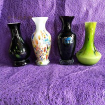 Nostalgic old stock 80-90 s old objects glazed glass vase various