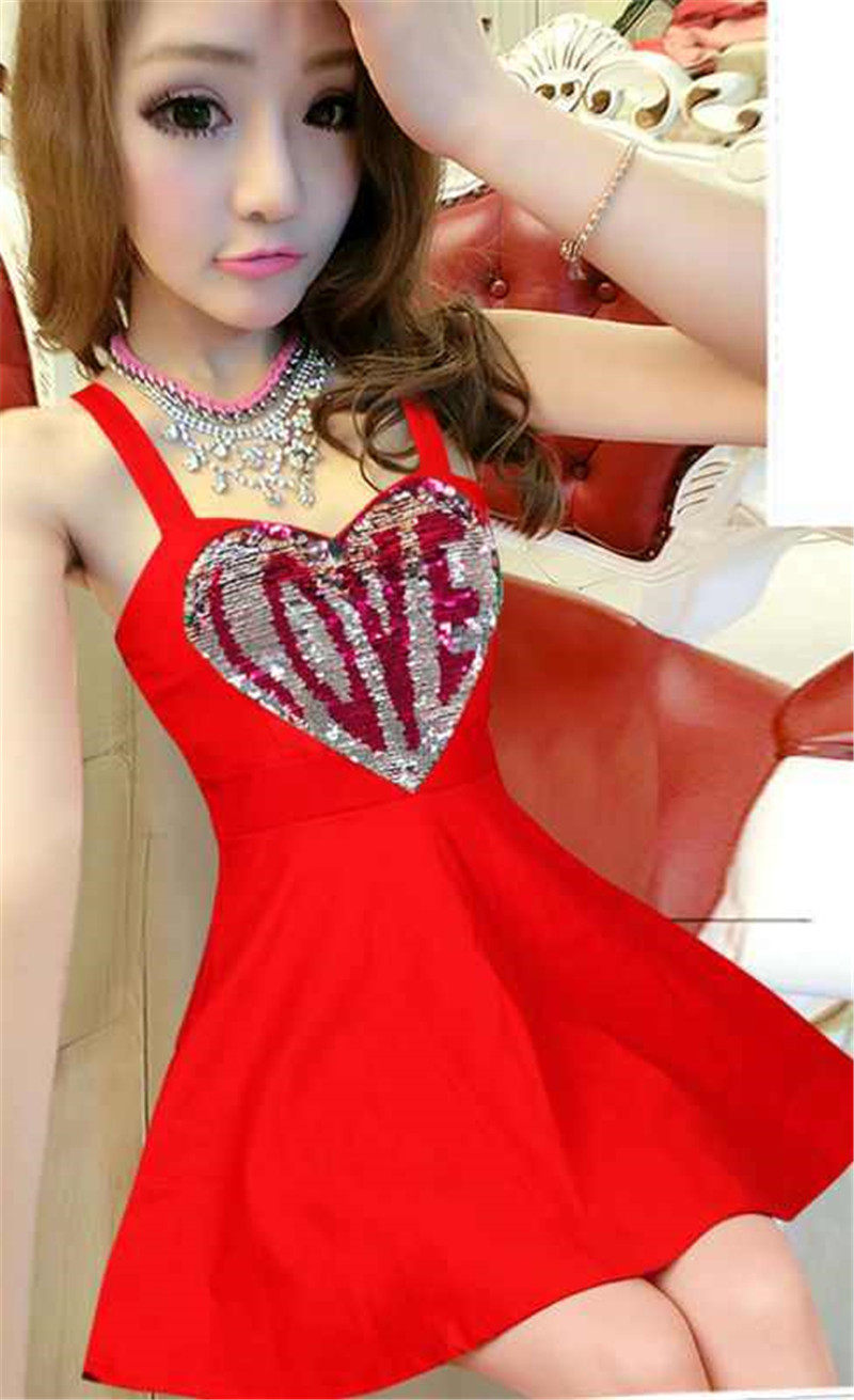 9672#夜店女2017新款性感吊带主播连衣裙夜场气质露背公主蓬蓬裙