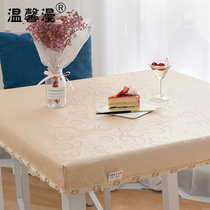 PU tablecloth Waterproof and anti-scalding baking fire cover Leather cover Baking fire table leather table cover Dining table Tea table tablecloth leather table cover Leather cover pad