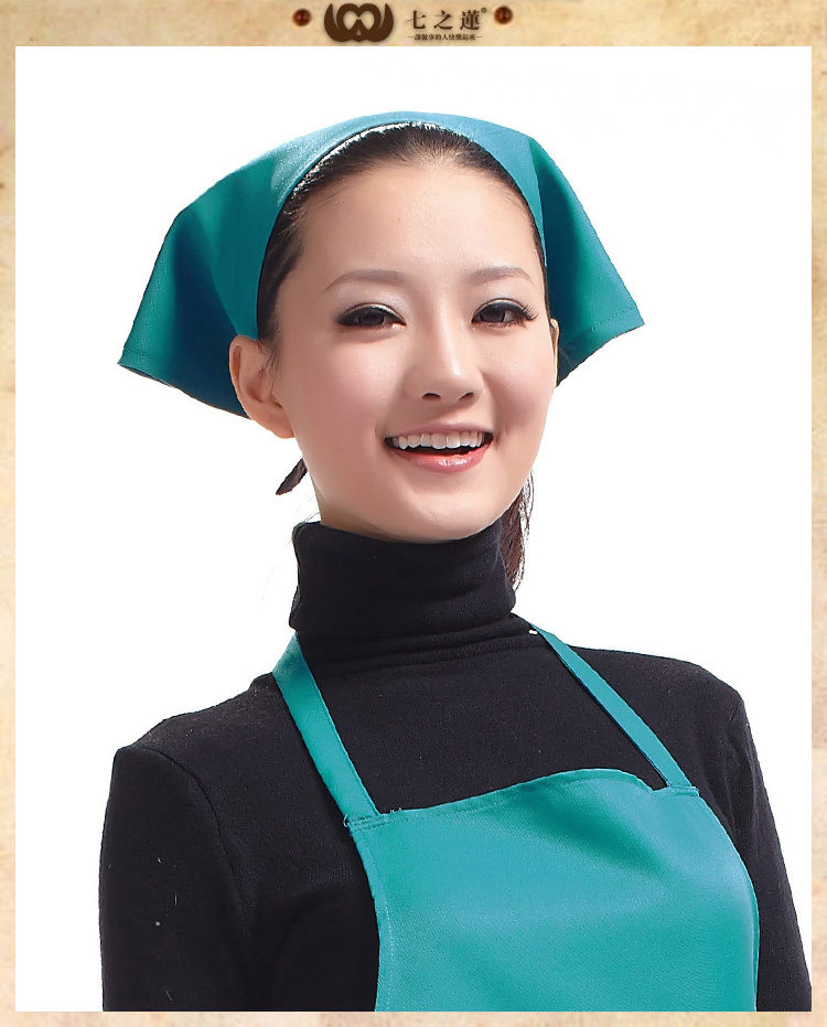韩版时尚头巾商场促销70956多色早餐店快餐店女服务员三角头巾