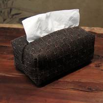 Handmade old material Xiangyun gauze tissue box set Chinese style tea room simple paper box set Chinese style ancient charm tissue box set