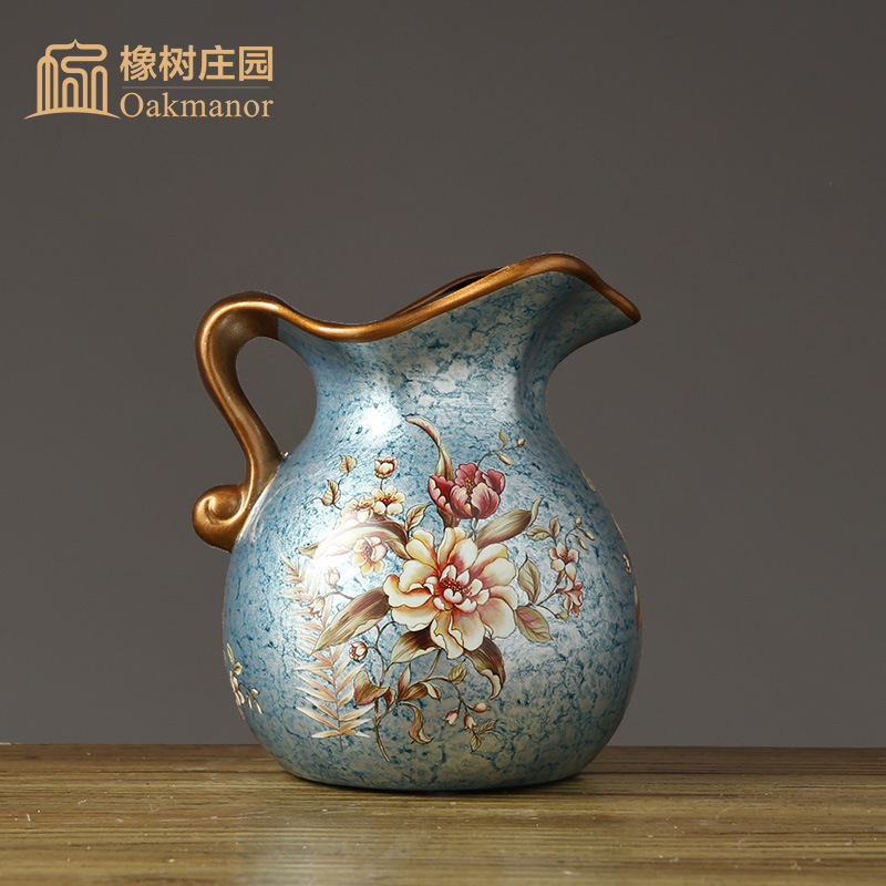 American ceramic creative floret bottle of flower arranging furnishing articles Europe type restoring ancient ways of household living room table decoration of Chinese style decoration