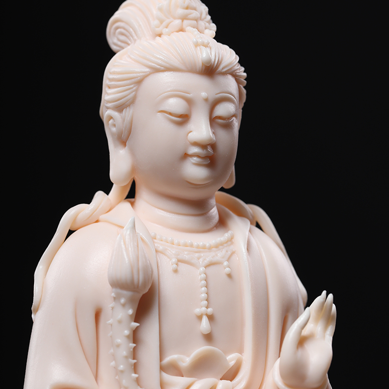 Yutang dai jade red porcelain is a horse of white marble this life Buddha Buddha bodhisattva furnishing articles 5 inches sitting lotus trend to Mr