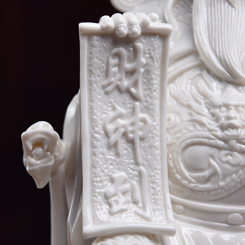 Yutang dai dehua white porcelain mammon like ceramic god of fortune gods sitting room adornment is placed in the store opening gifts