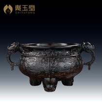 Dai Yutang ceramic ornaments large antique incense burner Temple Temple Temple Buddhist Temple Taoist Oriental Ding Xiangliu Ding