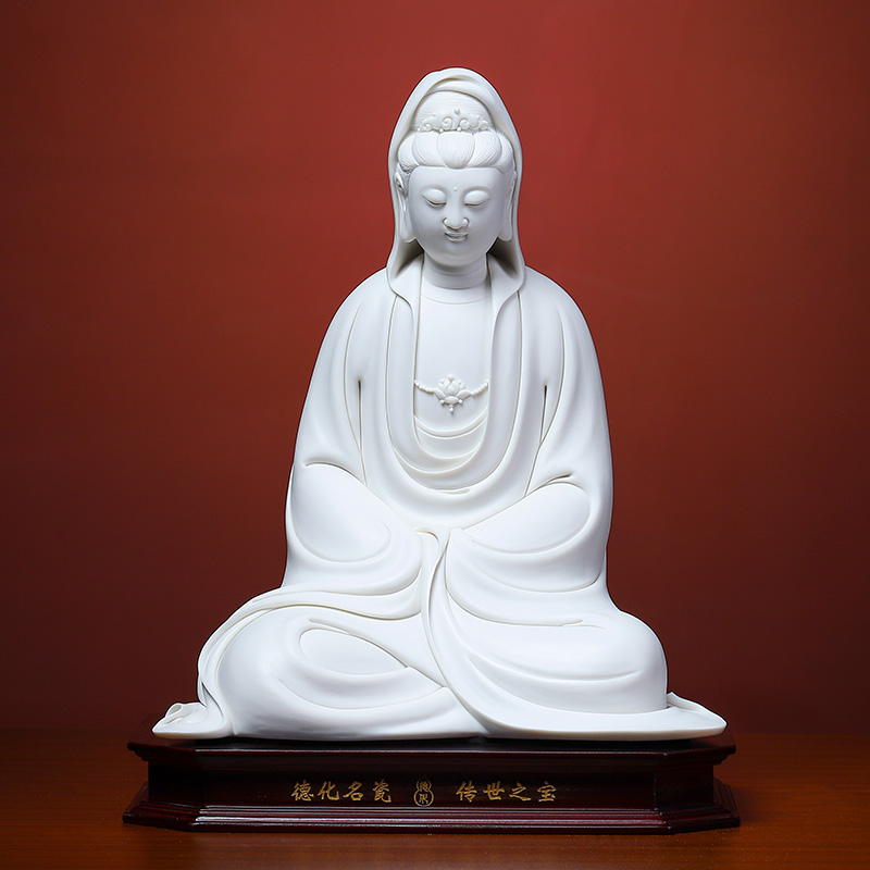 Yutang dai ceramic Buddha guanyin bodhisattva home furnishing articles dehua white porcelain goddess of zen thoughts like that occupy the home