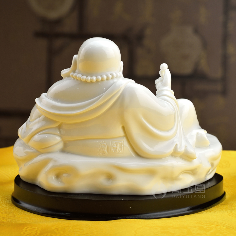 Yutang dai dehua white porcelain maitreya Buddha furnishing articles smiling Buddha maitreya pot - bellied ceramic crafts opening gifts away