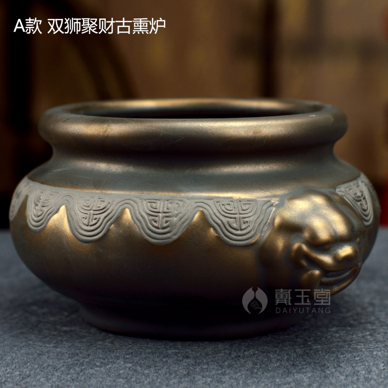 Yutang dai rust ceramic glaze antique aroma stove Buddha incense buner/smoked incense buner 2 or more optional D83-62