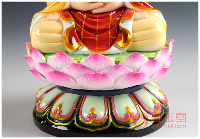 Yutang dai ceramic Buddha the features manually home furnishing articles 11 inch colorful full lotus gift/hid D06-9 d