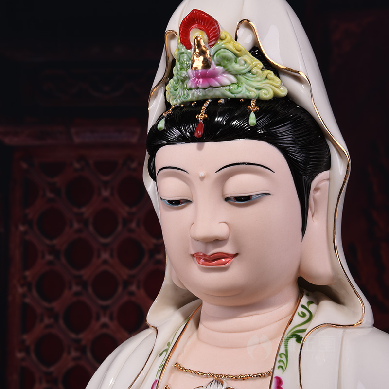 Yutang dai dehua white porcelain avalokitesvara like 19 inch SongZi goddess of mercy for the Buddha to furnishing articles at home