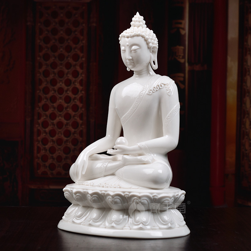 Yutang dai dehua white porcelain craft art of figure of Buddha furnishing articles/shakyamuni Buddha white glaze D44-33 a