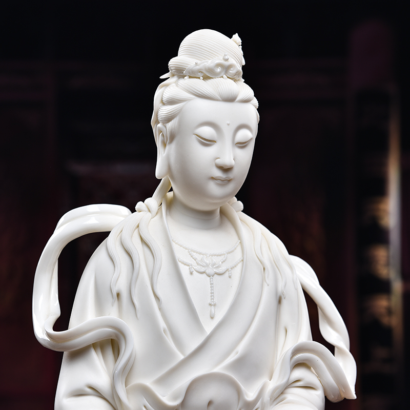 Yutang dai dehua white porcelain collect furnishing articles to collect 33 guanyin fish basket guanyin perhaps - 20