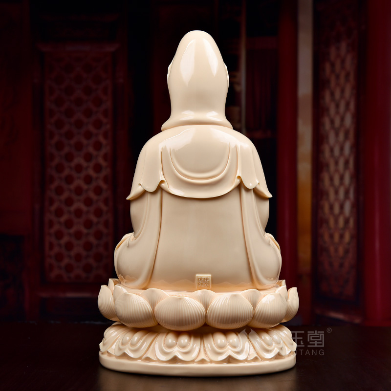 Yutang dai dehua white porcelain household avalokitesvara consecrate figure of Buddha that occupy the home furnishing articles/small lotus guanyin