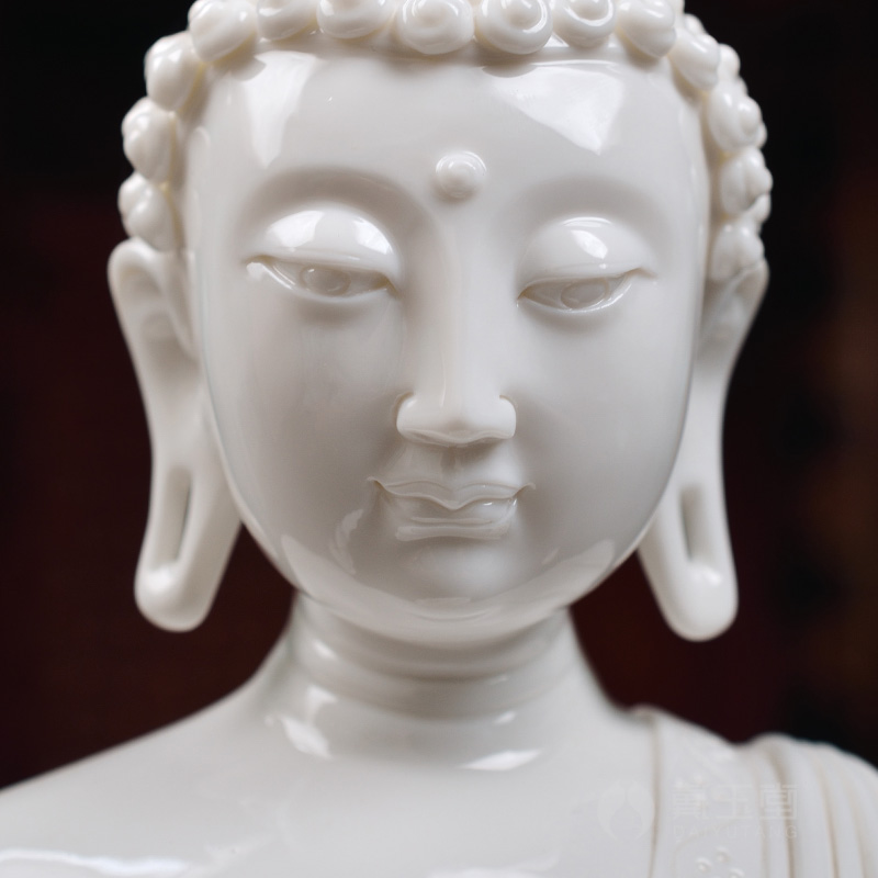 Yutang dai dehua white porcelain craft art of figure of Buddha furnishing articles/shakyamuni Buddha white glaze D44-33 a