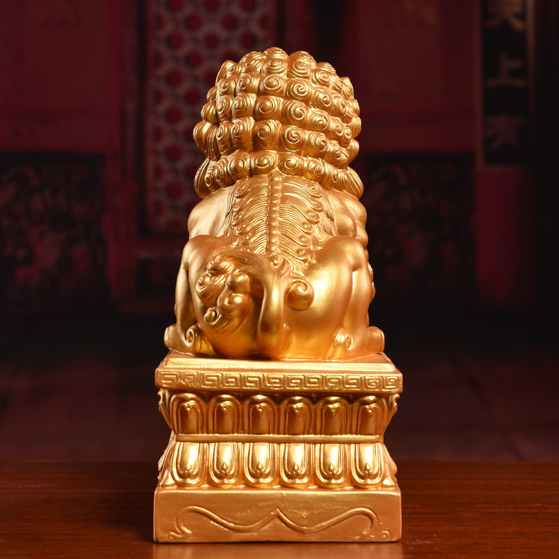 Ceramic production is pulled from the shelves 】 【 golden lion 12 inches of the lion