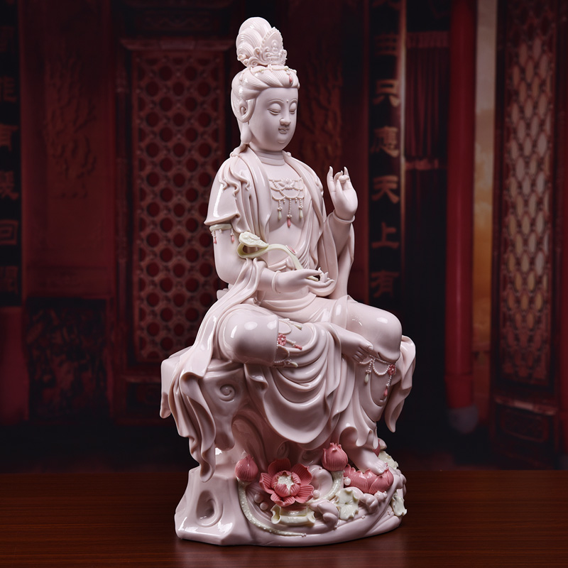 Yutang dai household dehua porcelain ceramic Buddha avalokiteshvara home furnishing articles wulian free goddess of mercy