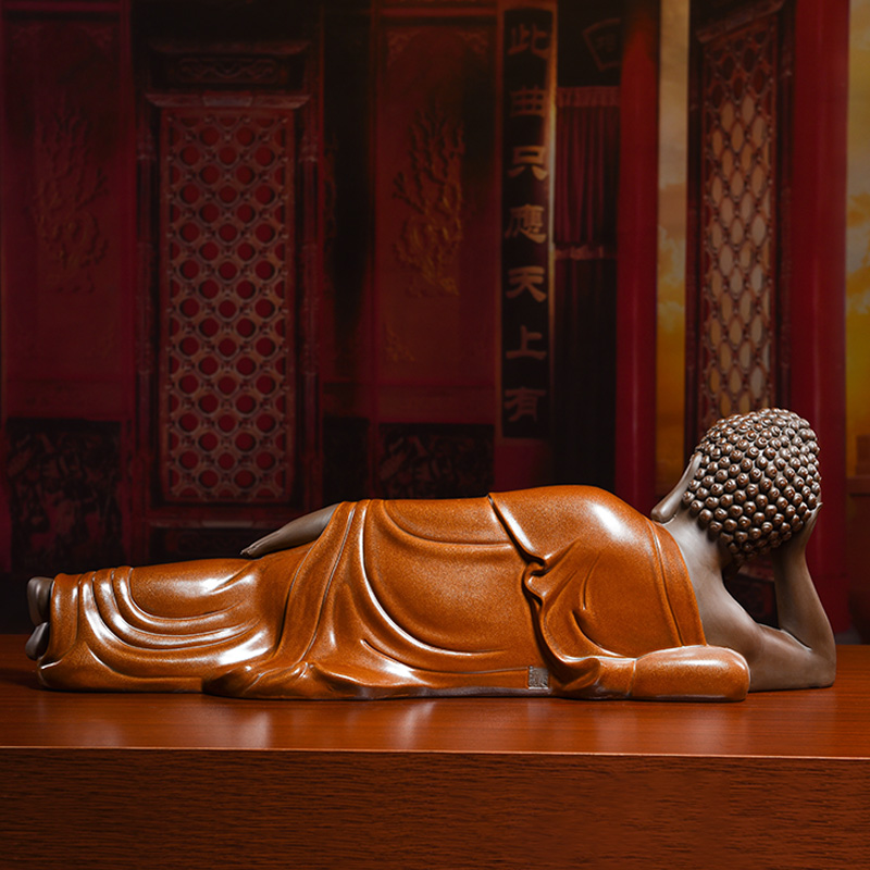 Yutang dai household dehua ceramic Buddha sakyamuni tathagata Buddha worship that occupy the home furnishing articles/sleeping Buddha sitting room